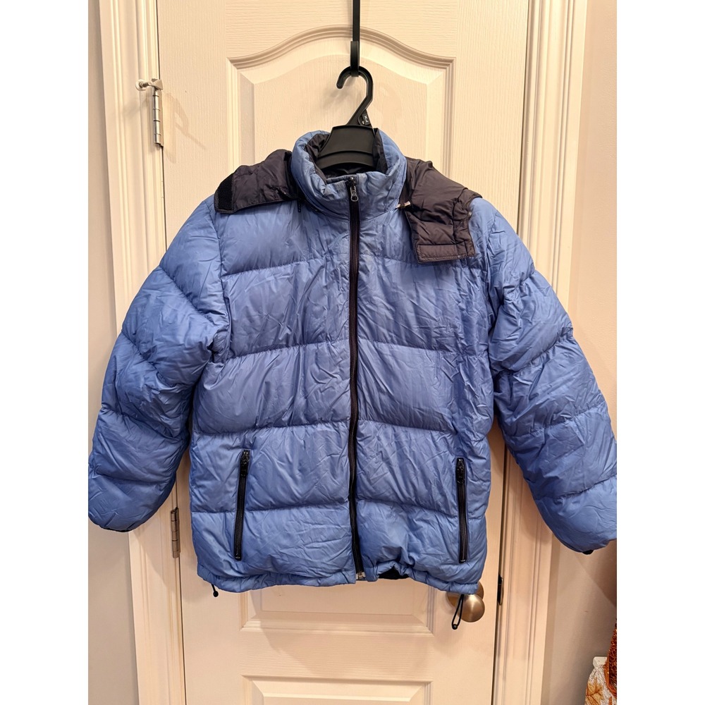 Lands End reversible hooded down puffer coat. Size small 6/8